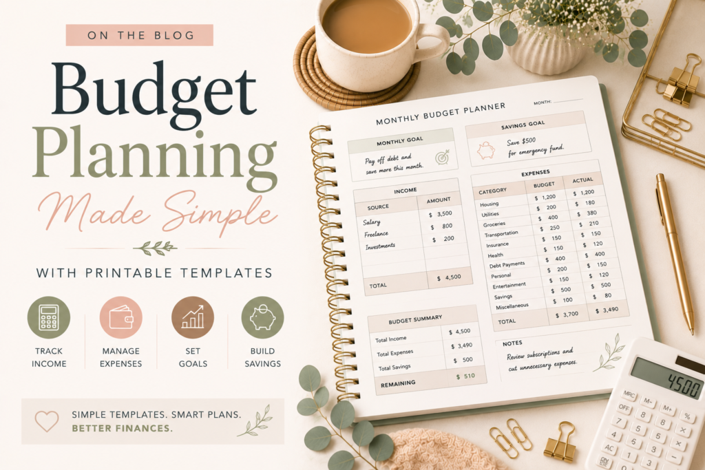 create Image 1 – "Budget Planning Made Simple with Printable Templates