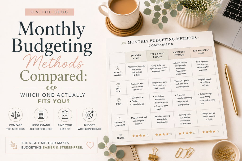 Monthly Budgeting Methods Compared
