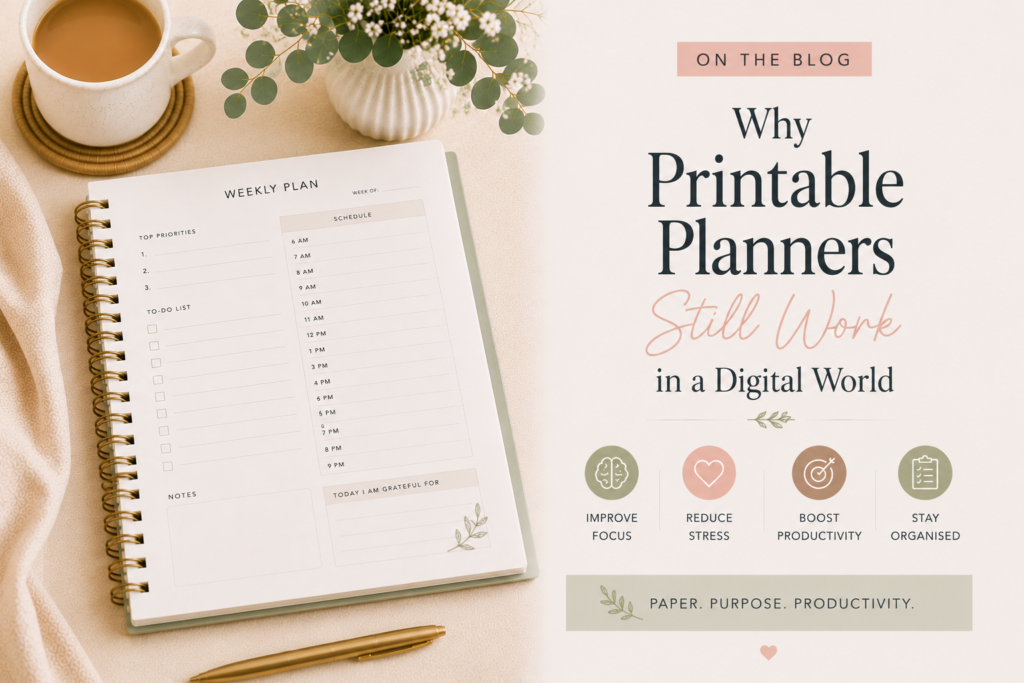 Why Printable Planners Still Work in a Digital World