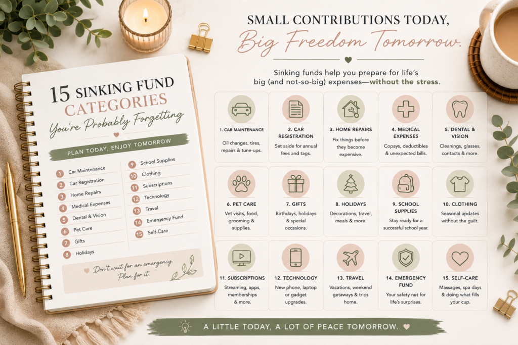 sinking fund categories