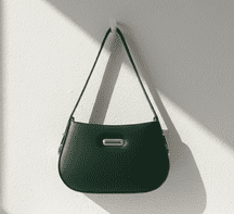 minimalist half moon shoulder bag with gold hardware