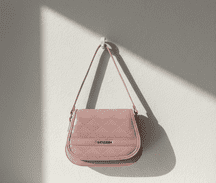 classic quilted flap shoulder bags – available in grey, pink & blue