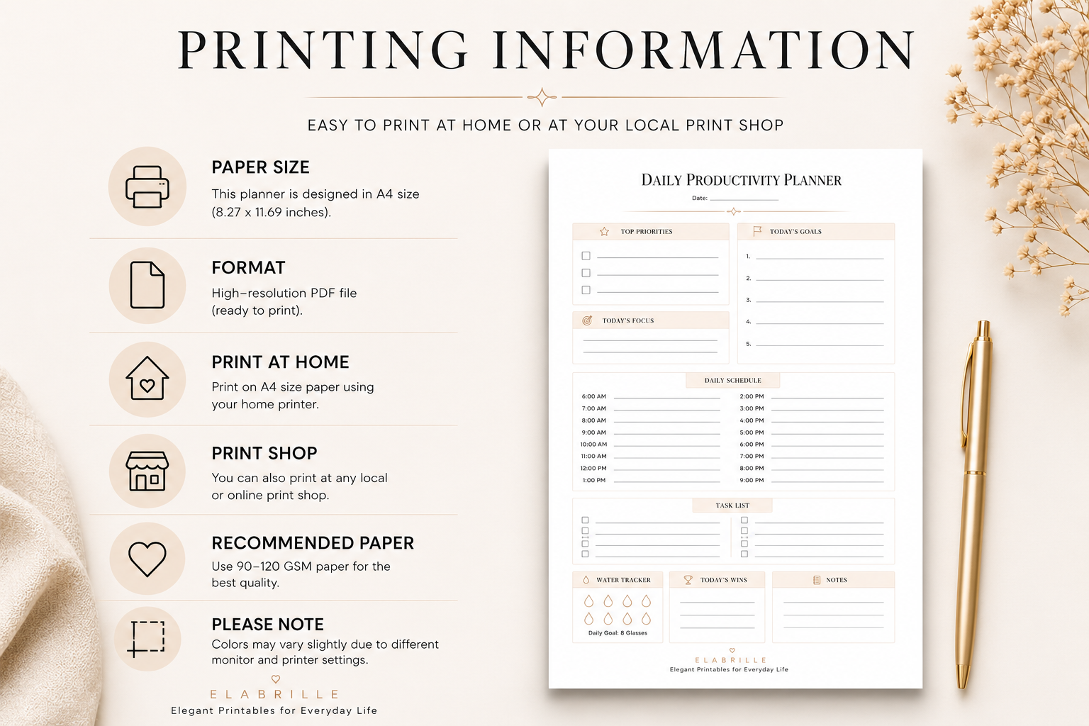 Daily Planner Printable