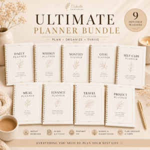 Ultimate Life Planner Bundle | 9 Printable Planners PDF Pack