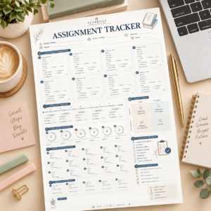Assignment Tracker Printable | Homework, Project & Deadline Planner PDF