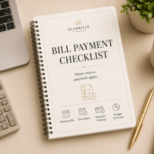 Bill Payment Checklist Printable