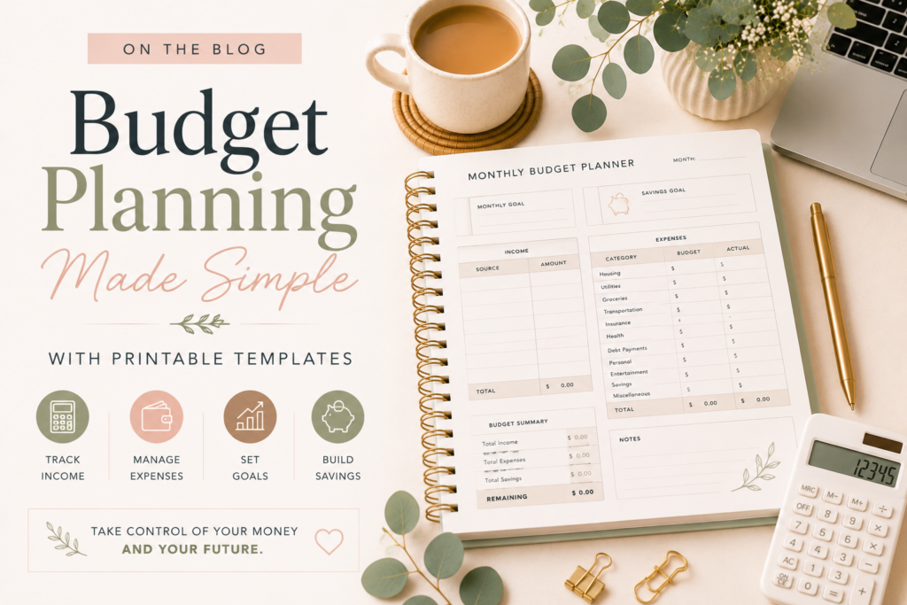 create Image 1 – "Budget Planning Made Simple with Printable Templates