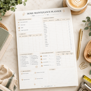 Home Maintenance Planner Printable | Home Repair & Maintenance Tracker PDF