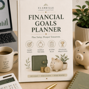 Financial Goals Planner Printable | Personal Finance Goal Tracker & Money Planning PDF