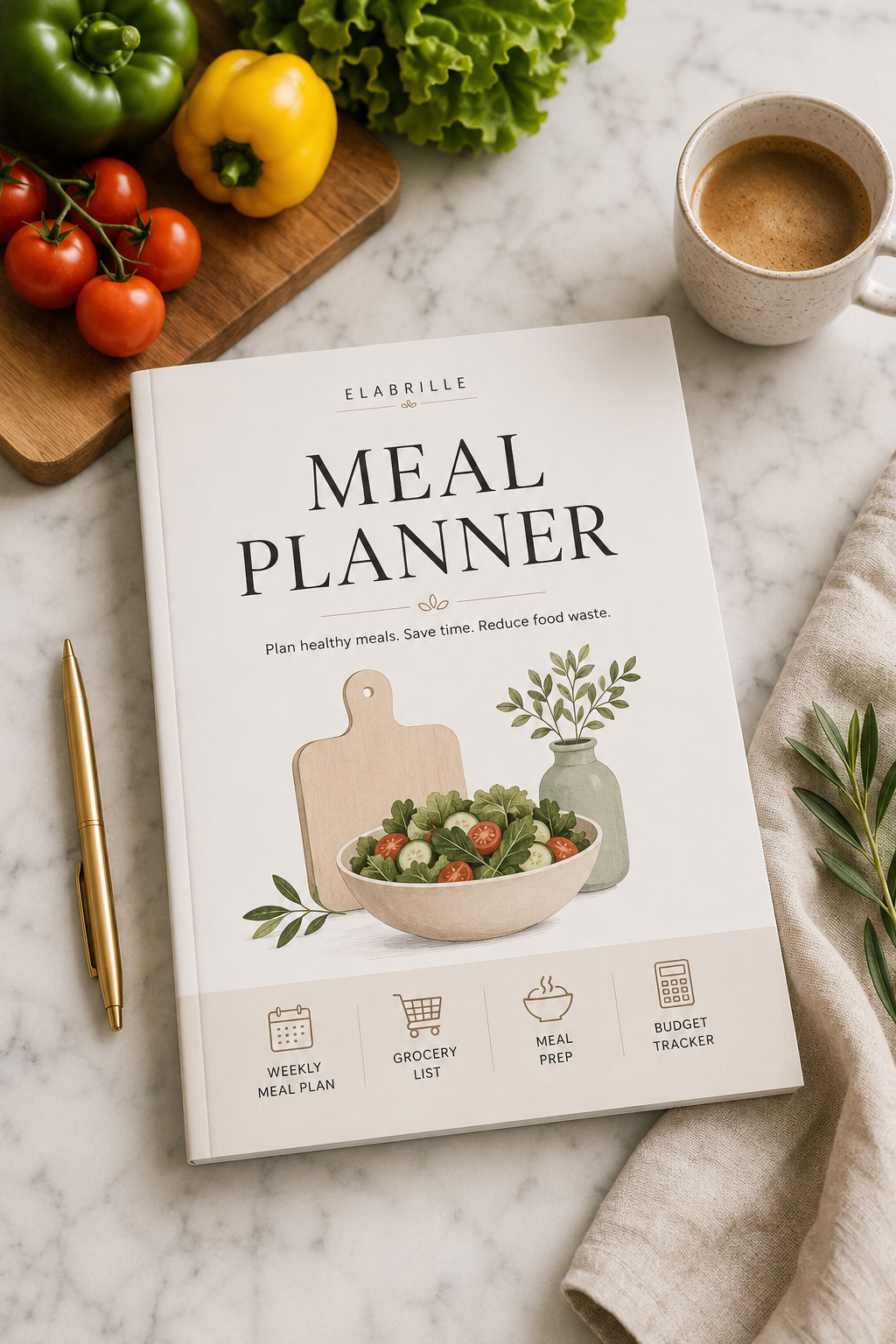 Meal Planner Printable | Weekly Meal Plan & Grocery List PDF