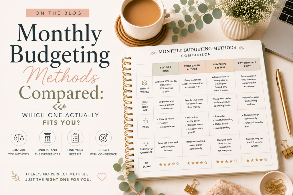 Monthly Budgeting Methods Compared