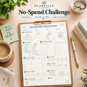No-Spend Challenge Printable Money Saving Challenge & Spending Tracker PDF