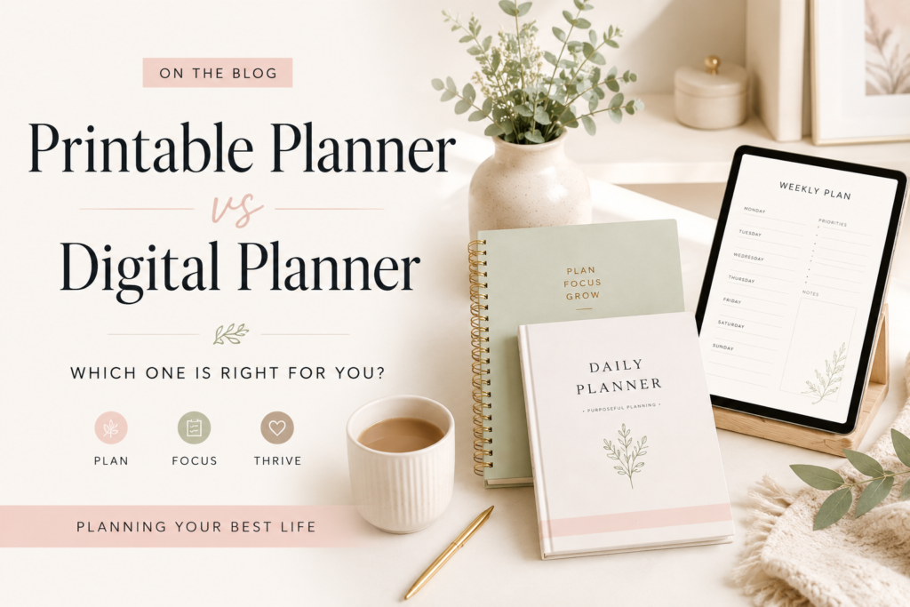 Printable Planner vs Digital Planner: