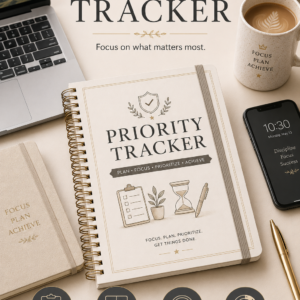 Priority Tracker Printable | Task Prioritization, Focus & Productivity Planner PDF
