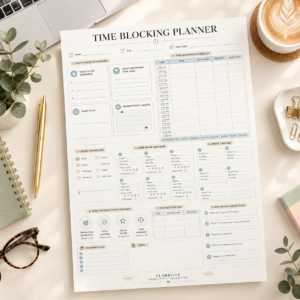 Time Blocking Planner Printable | Daily Time Management & Productivity Planner PDF