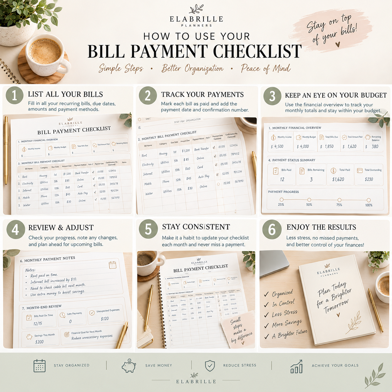 bill payment checklist
