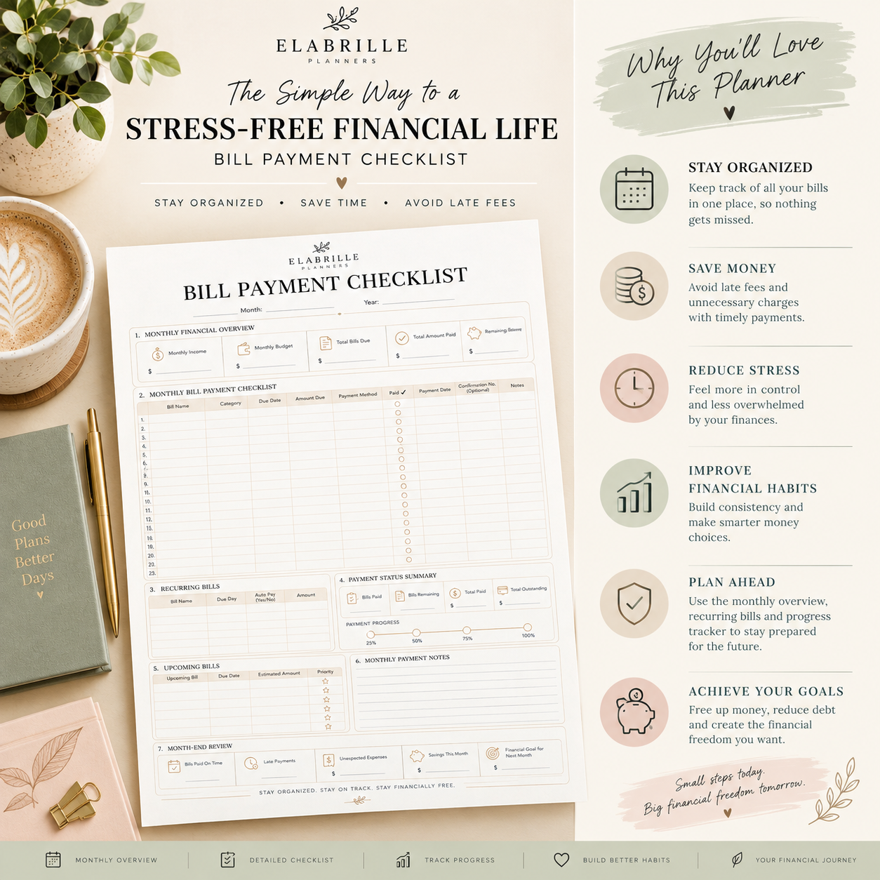 bill payment checklist