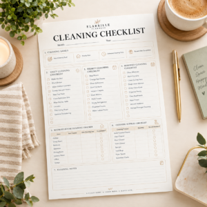 Cleaning Checklist Printable | Daily, Weekly & Monthly Cleaning Planner PDF
