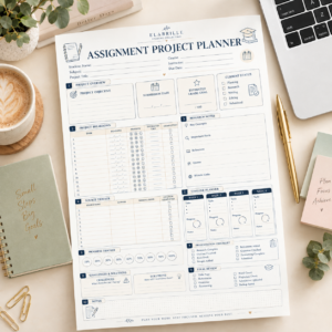 Assignment Project Planner Printable | Project Planning & Research Organizer PDF