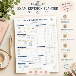 Exam Revision Planner Printable | Study Schedule, Revision Tracker & Exam Preparation PDF