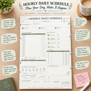 Hourly Daily Schedule Printable