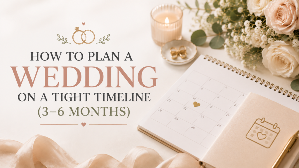 How to Plan a Wedding on a Tight Timeline (3–6 Months)