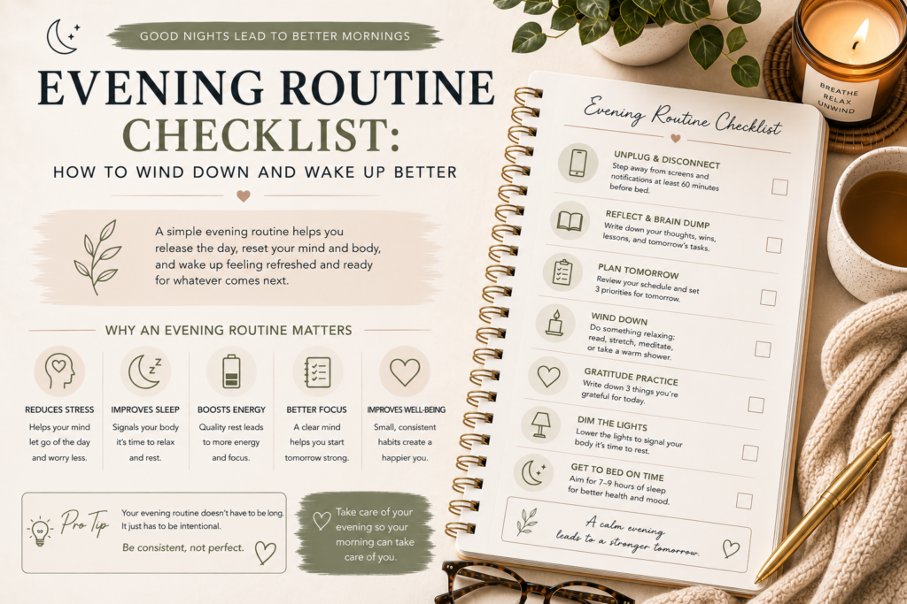 evening routine checklist