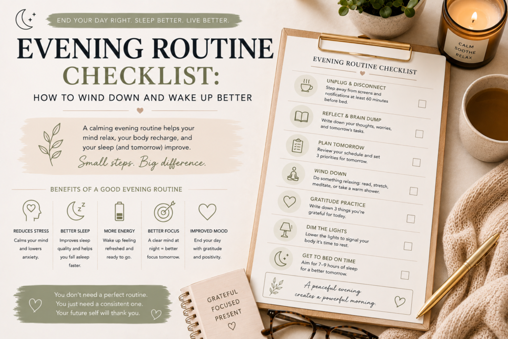 evening routine checklist