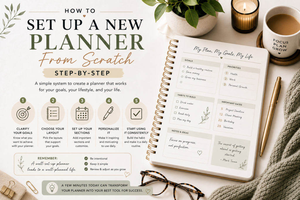 how to set up a new planner