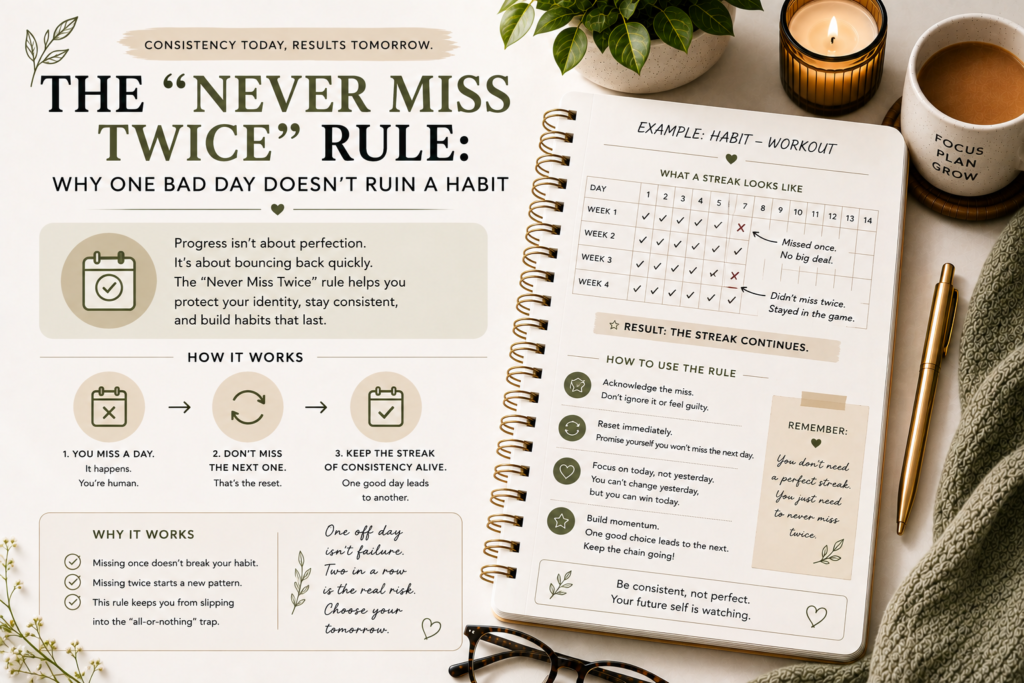 never miss twice rule