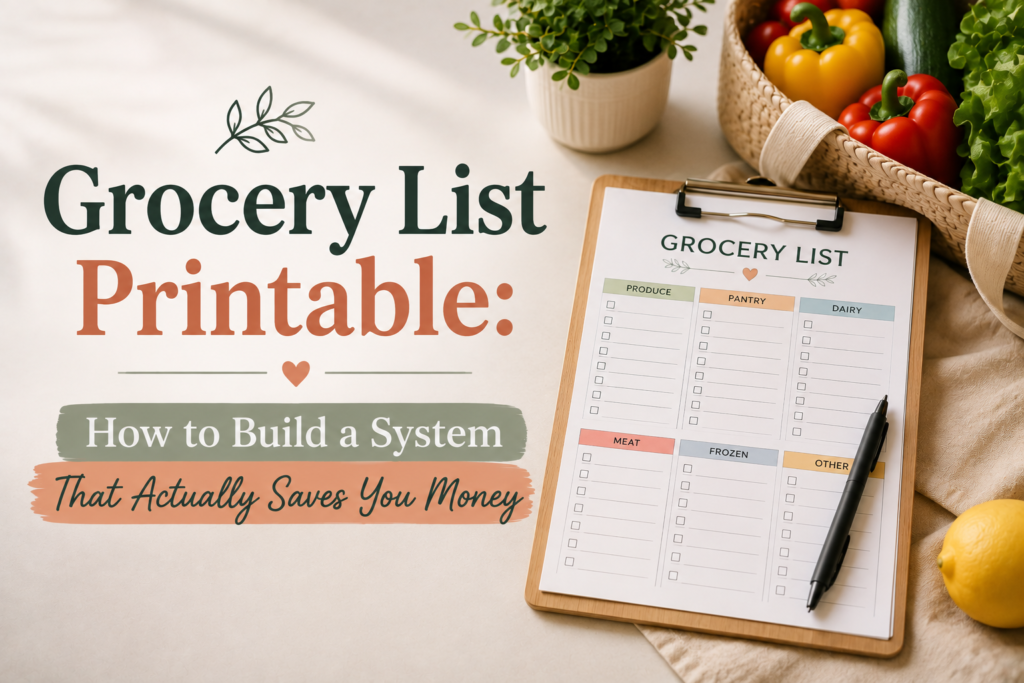 Grocery List Printable: How to Build a System That Actually Saves You Money