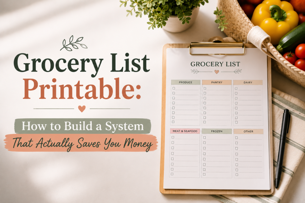 Grocery List Printable: How to Build a System That Actually Saves You Money