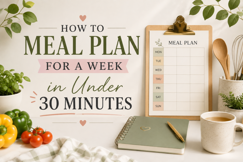 How to Meal Plan for a Week in Under 30 Minutes