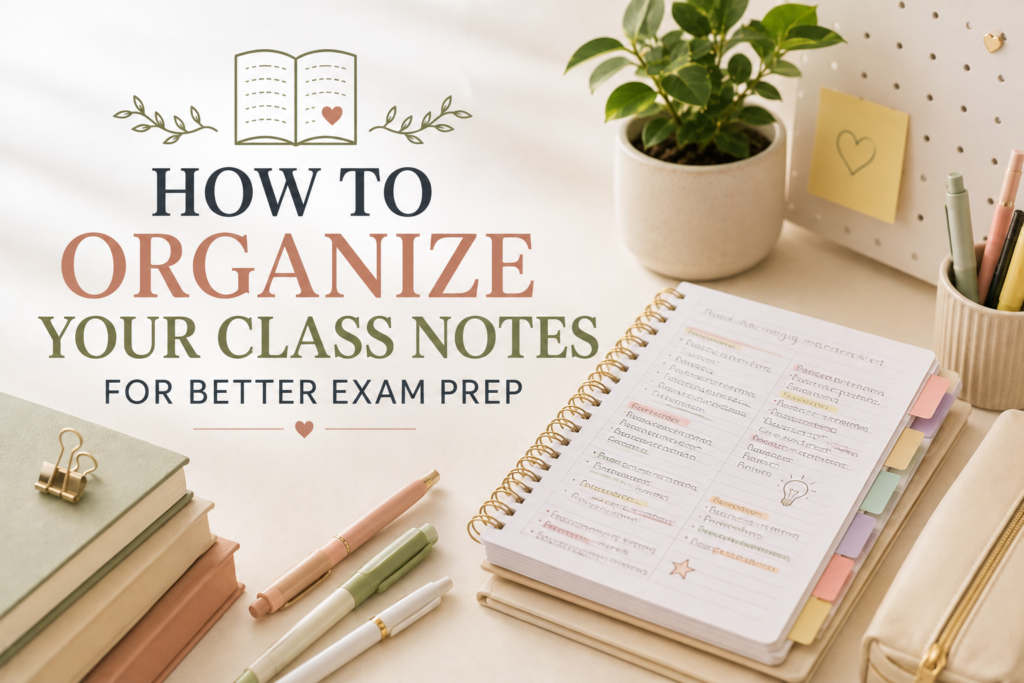 How to Organize Your Class Notes for Better Exam Prep