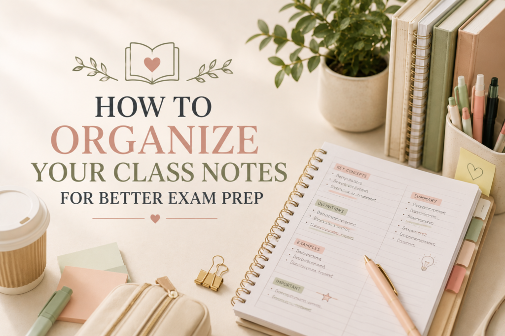 How to Organize Your Class Notes for Better Exam Prep