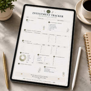 Investment Tracker, Investment Tracker Printable, Investment Portfolio Tracker, Portfolio Tracker, Investment Planner, Investment Log, Investment Goals, Financial Goals, Wealth Tracker, Asset Allocation, Portfolio Performance, Investment Worksheet, Finance Printable, Financial Planner, Money Management, Personal Finance, Investment PDF, Printable PDF, Wealth Planning, Elabrille