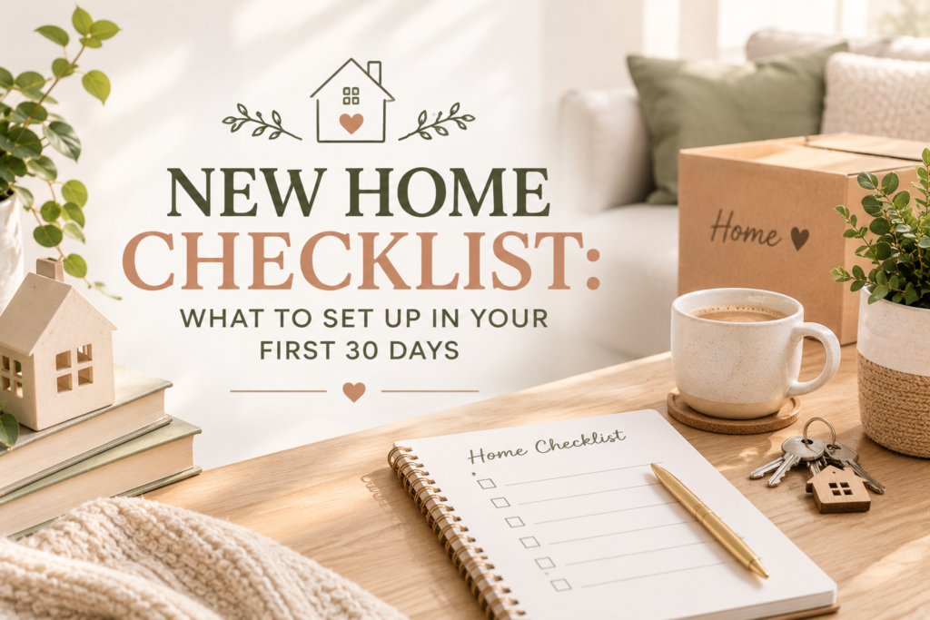 New Home Checklist What to Set Up in Your First 30 Days