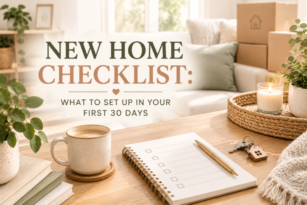 New Home Checklist What to Set Up in Your First 30 Days