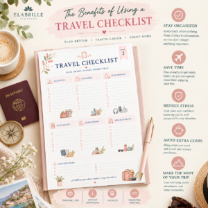 Printable Travel Checklist | Packing List & Vacation Preparation Sheet (PDF)
