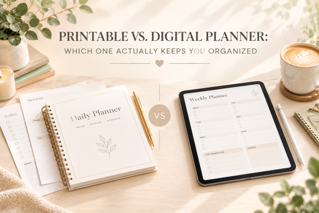Printable vs. Digital Planner Which One Actually Keeps You Organized