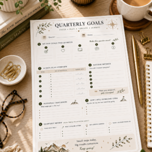 Quarterly Goals Planner, Quarterly Goals Printable, Quarterly Planner, Goal Planner, Goal Setting, Goal Setting Printable, 90 Day Goals, 90 Day Planner, Goal Planning, Action Plan, Quarterly Planning, Goal Tracker, Productivity Planner, Personal Goals, Business Goals, Personal Development, Printable PDF, Planning Worksheet, Goal Worksheet, Elabrille