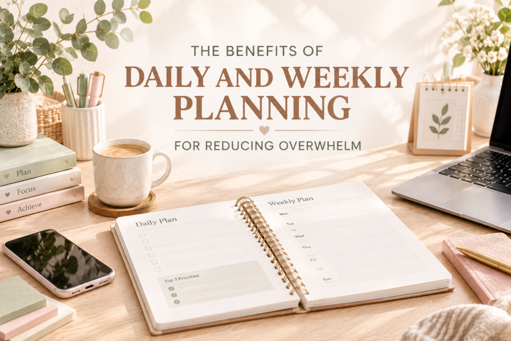 The Benefits of Daily and Weekly Planning for Reducing Overwhelm image